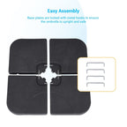 Support de parasol déporté Bonosuki 4 pièces avec base en porte-à-faux, 176 lb - 40,9 x 40,9