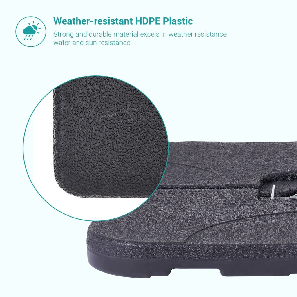 Support de parasol déporté Bonosuki 4 pièces avec base en porte-à-faux, 176 lb - 40,9 x 40,9