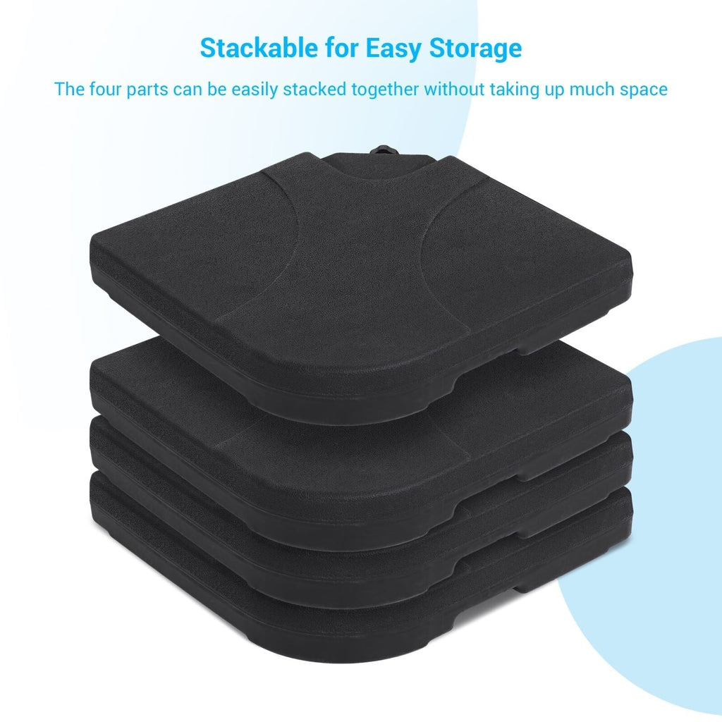 Support de parasol déporté Bonosuki 4 pièces avec base en porte-à-faux, 176 lb - 40,9 x 40,9
