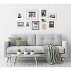 Ensemble de 10 cadres photo muraux en bois Kate and Laurel Bordeaux