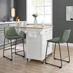 Tabourets de bar Bossin 18/26/30 pouces, tabourets de bar à hauteur de comptoir avec dossier, tabourets modernes en cuir PU, chaise de salle à manger avec repose-pieds