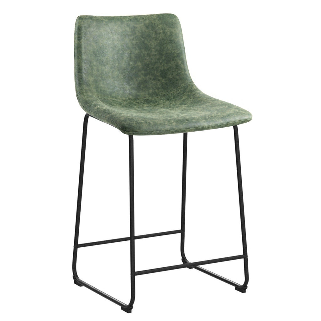 Tabourets de bar Bossin 18/26/30 pouces, tabourets de bar à hauteur de comptoir avec dossier, tabourets modernes en cuir PU, chaise de salle à manger avec repose-pieds