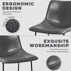 Tabourets de bar Bossin 18/26/30 pouces, tabourets de bar à hauteur de comptoir avec dossier, tabourets modernes en cuir PU, chaise de salle à manger avec repose-pieds