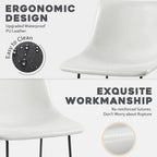 Tabourets de bar Bossin 18/26/30 pouces, tabourets de bar à hauteur de comptoir avec dossier, tabourets modernes en cuir PU, chaise de salle à manger avec repose-pieds