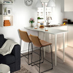 Tabourets de bar Bossin 18/26/30 pouces, tabourets de bar à hauteur de comptoir avec dossier, tabourets modernes en cuir PU, chaise de salle à manger avec repose-pieds