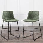 Tabourets de bar Bossin 18/26/30 pouces, tabourets de bar à hauteur de comptoir avec dossier, tabourets modernes en cuir PU, chaise de salle à manger avec repose-pieds