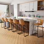 Tabourets de bar Bossin 18/26/30 pouces, tabourets de bar à hauteur de comptoir avec dossier, tabourets modernes en cuir PU, chaise de salle à manger avec repose-pieds