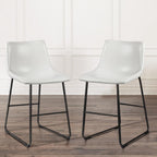 Tabourets de bar Bossin 18/26/30 pouces, tabourets de bar à hauteur de comptoir avec dossier, tabourets modernes en cuir PU, chaise de salle à manger avec repose-pieds