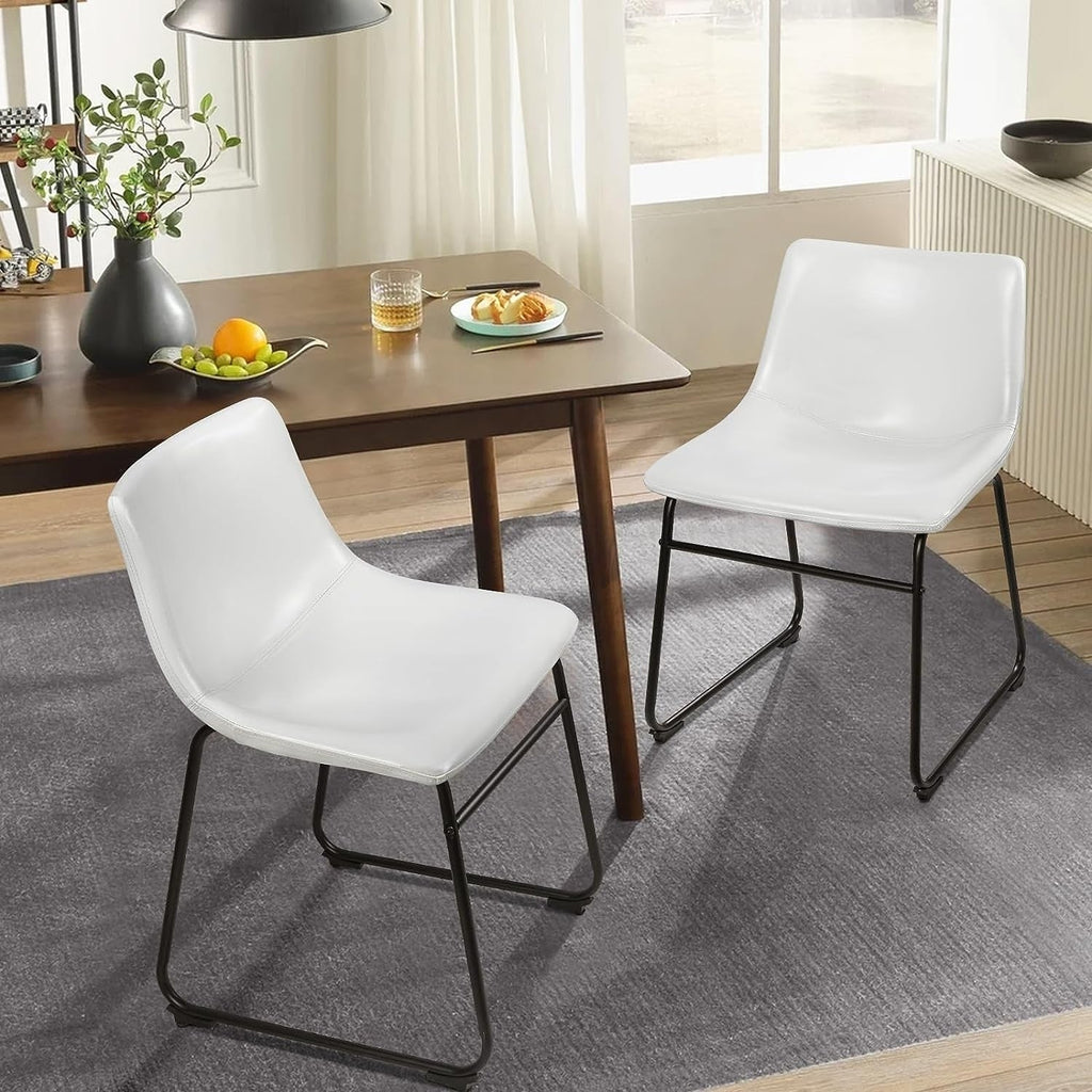 Tabourets de bar Bossin 18/26/30 pouces, tabourets de bar à hauteur de comptoir avec dossier, tabourets modernes en cuir PU, chaise de salle à manger avec repose-pieds