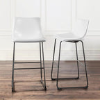 Tabourets de bar Bossin 18/26/30 pouces, tabourets de bar à hauteur de comptoir avec dossier, tabourets modernes en cuir PU, chaise de salle à manger avec repose-pieds