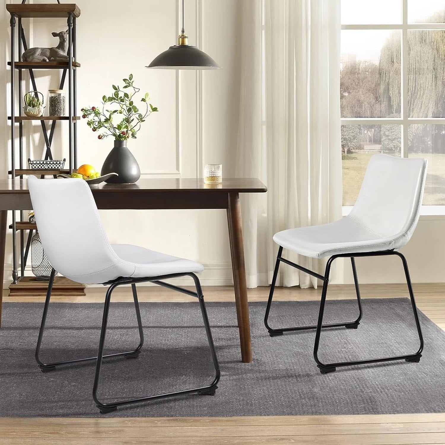 Tabourets de bar Bossin 18/26/30 pouces, tabourets de bar à hauteur de comptoir avec dossier, tabourets modernes en cuir PU, chaise de salle à manger avec repose-pieds