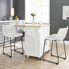 Tabourets de bar Bossin 18/26/30 pouces, tabourets de bar à hauteur de comptoir avec dossier, tabourets modernes en cuir PU, chaise de salle à manger avec repose-pieds