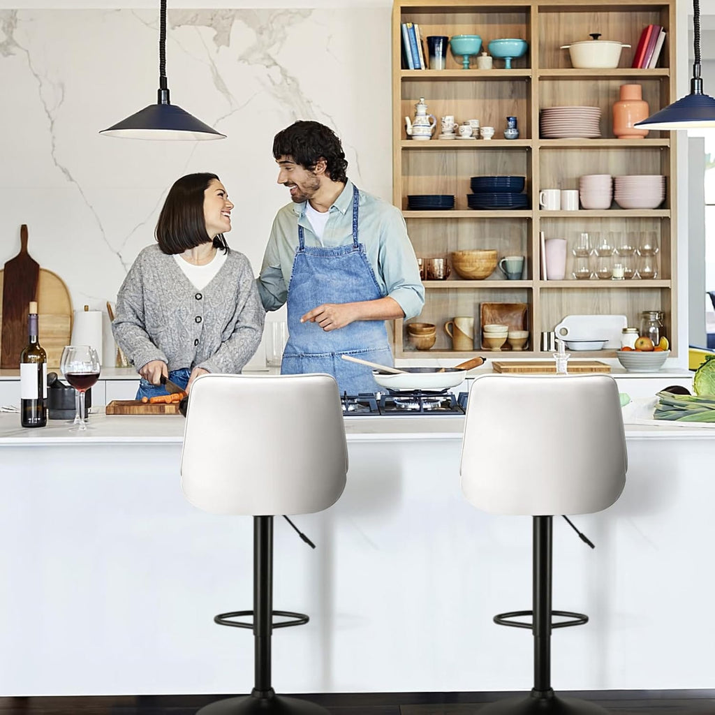 Tabourets de bar pivotants réglables Bossin avec dossier – Hauteur comptoir