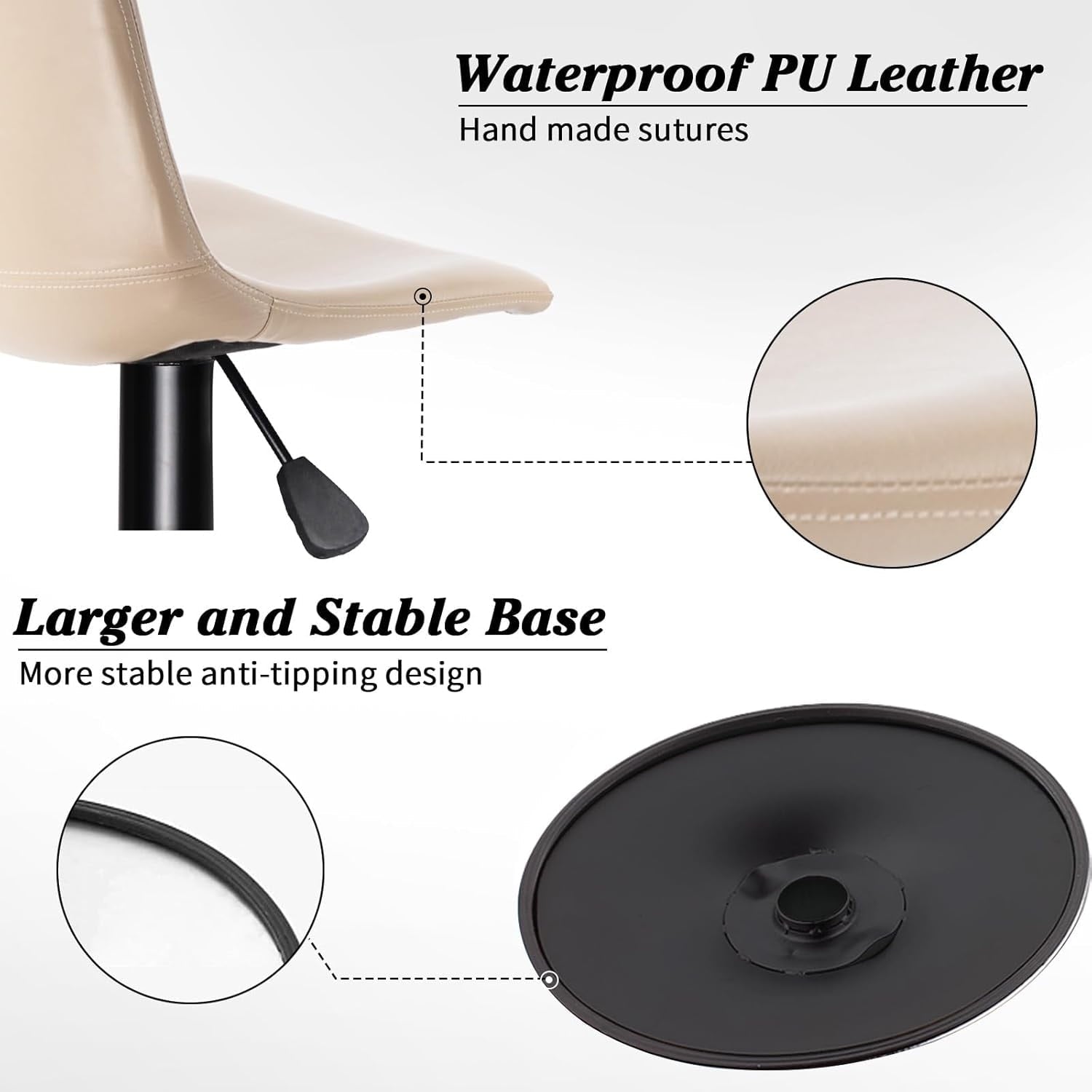 Tabourets de bar pivotants réglables Bossin avec dossier – Hauteur comptoir