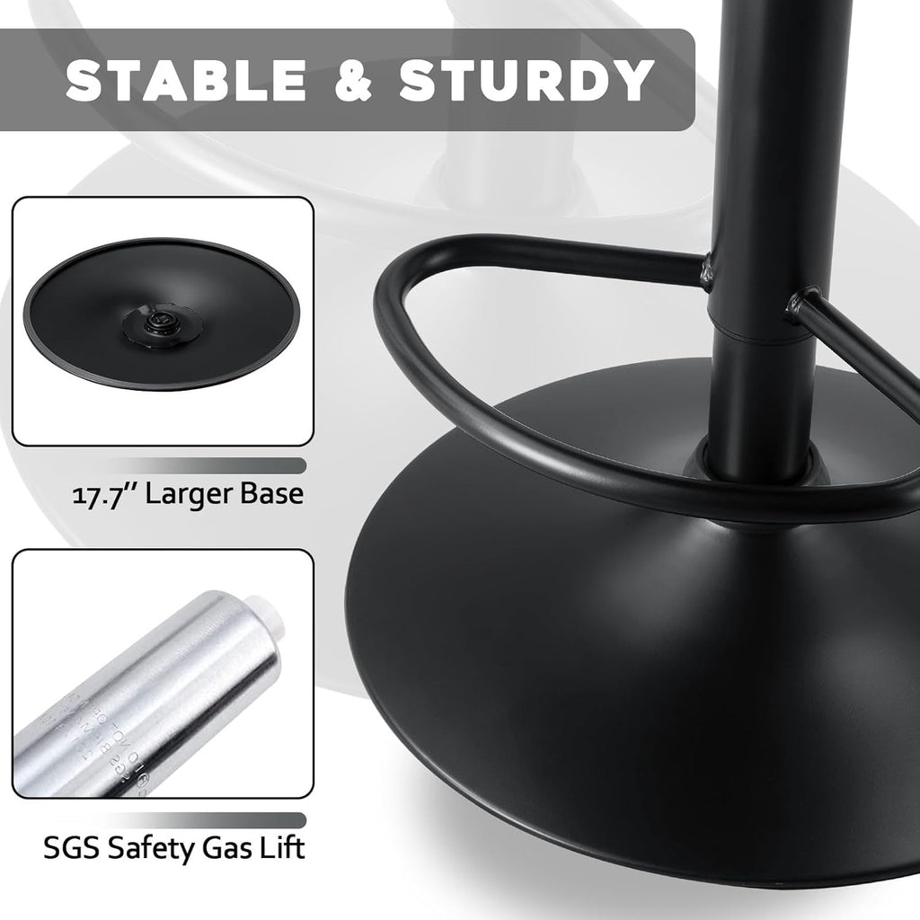 Tabourets de bar pivotants réglables Bossin avec dossier – Hauteur comptoir