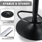 Tabourets de bar pivotants réglables Bossin avec dossier – Hauteur comptoir