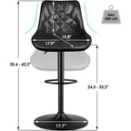 Tabourets de bar pivotants réglables Bossin avec dossier – Hauteur comptoir