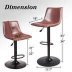 Tabourets de bar pivotants réglables Bossin avec dossier – Hauteur comptoir