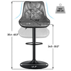 Tabourets de bar pivotants réglables Bossin avec dossier – Hauteur comptoir