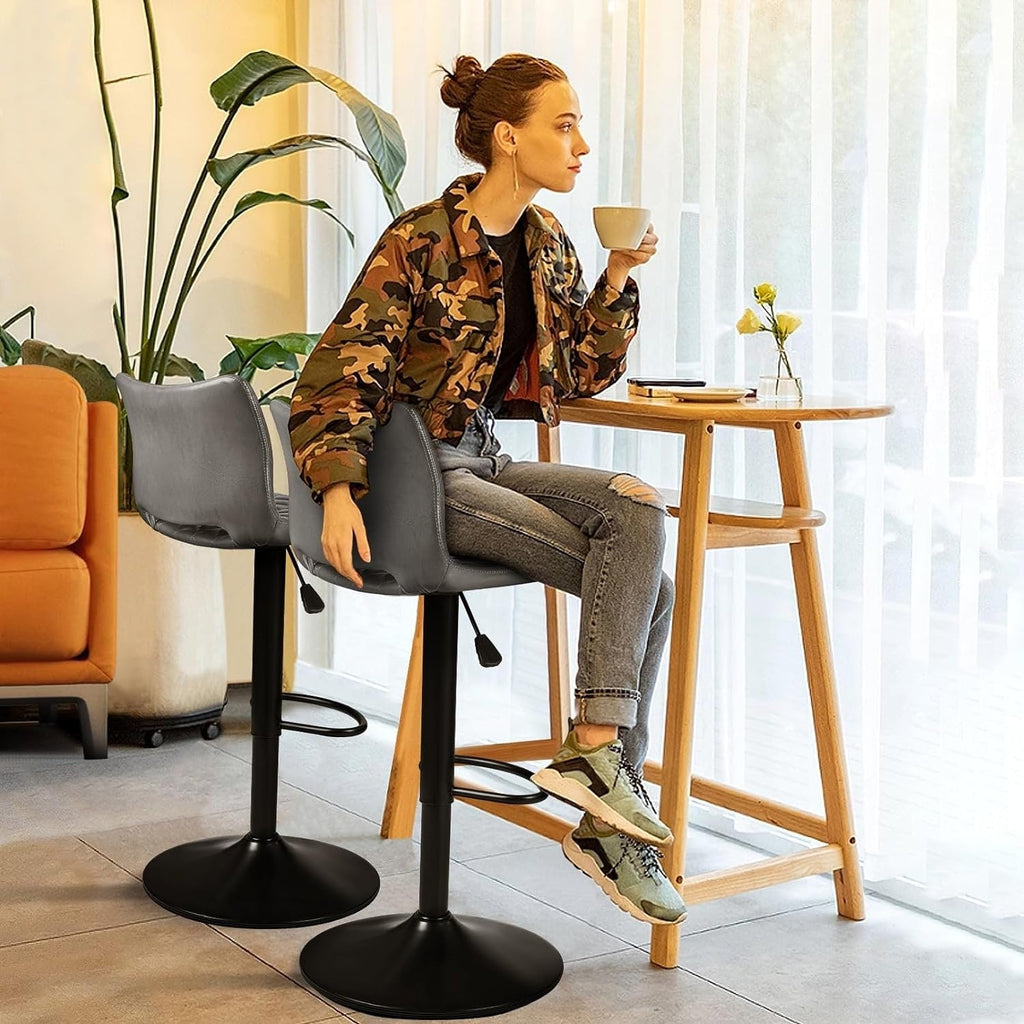 Tabourets de bar pivotants réglables Bossin avec dossier – Hauteur comptoir