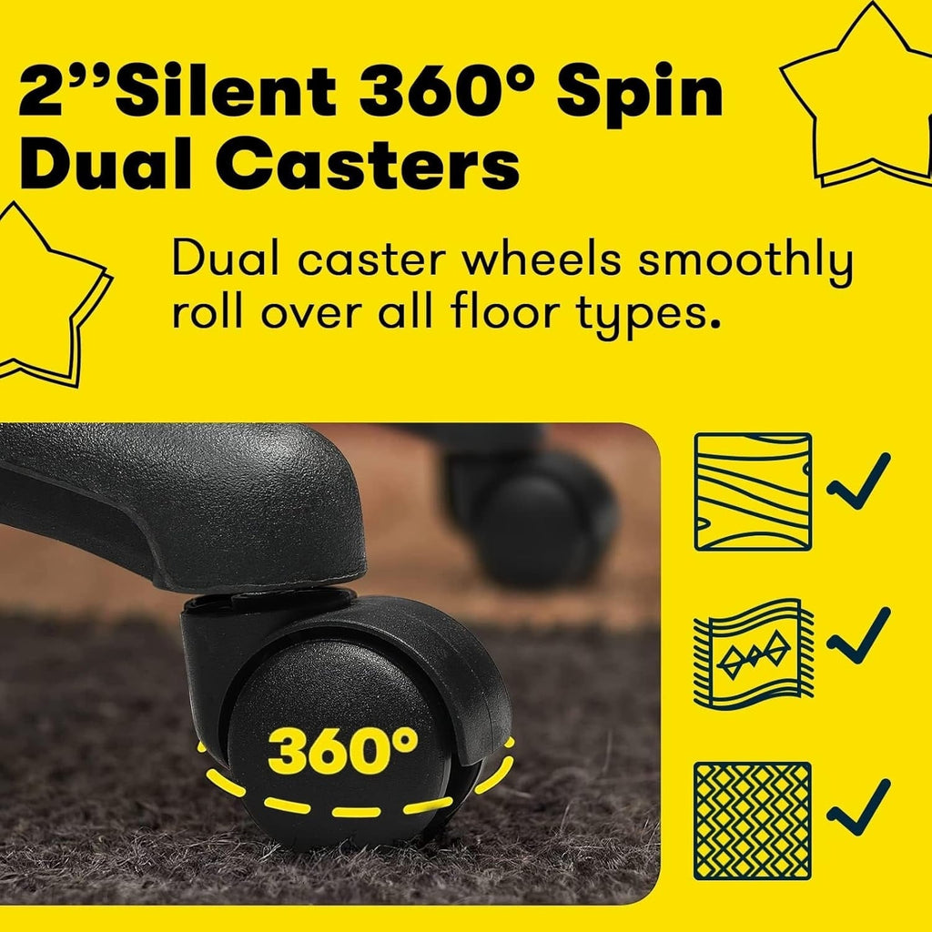 Chaise de bureau Bossin Big and Tall, chaise de direction à dossier haut, chaise de direction ergonomique réglable en cuir, 400 lb