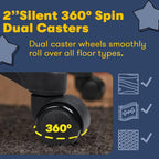 Chaise de bureau Bossin Big and Tall, chaise de direction à dossier haut, chaise de direction ergonomique réglable en cuir, 400 lb