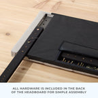 Tête de lit capitonnée ajustable carrée et losange Brookside Kaylee