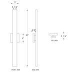 Applique murale d'extérieur à 2 lumières C Cattleya en aluminium noir mat à LED