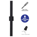 Applique murale d'extérieur à 2 lumières C Cattleya en aluminium noir mat à LED