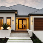 Applique murale d'extérieur à 2 lumières C Cattleya en aluminium noir mat à LED