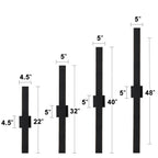 Applique murale d'extérieur à 2 lumières C Cattleya en aluminium noir mat à LED