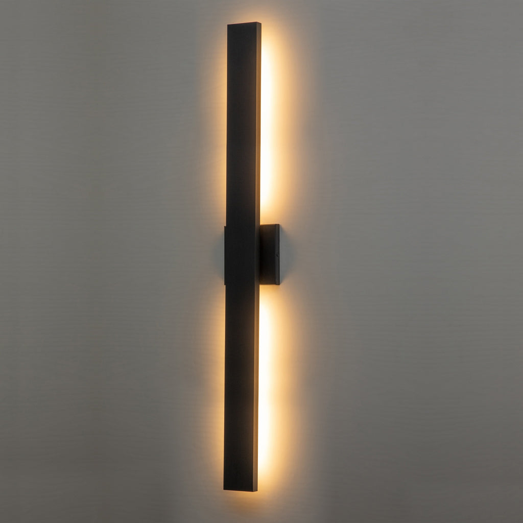 Applique murale d'extérieur à 2 lumières C Cattleya en aluminium noir mat à LED