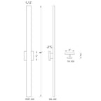 Applique murale d'extérieur à 2 lumières C Cattleya en aluminium noir mat à LED