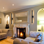 Applique murale d'extérieur à 2 lumières C Cattleya en aluminium noir mat à LED