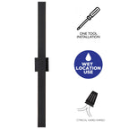 Applique murale d'extérieur à 2 lumières C Cattleya en aluminium noir mat à LED