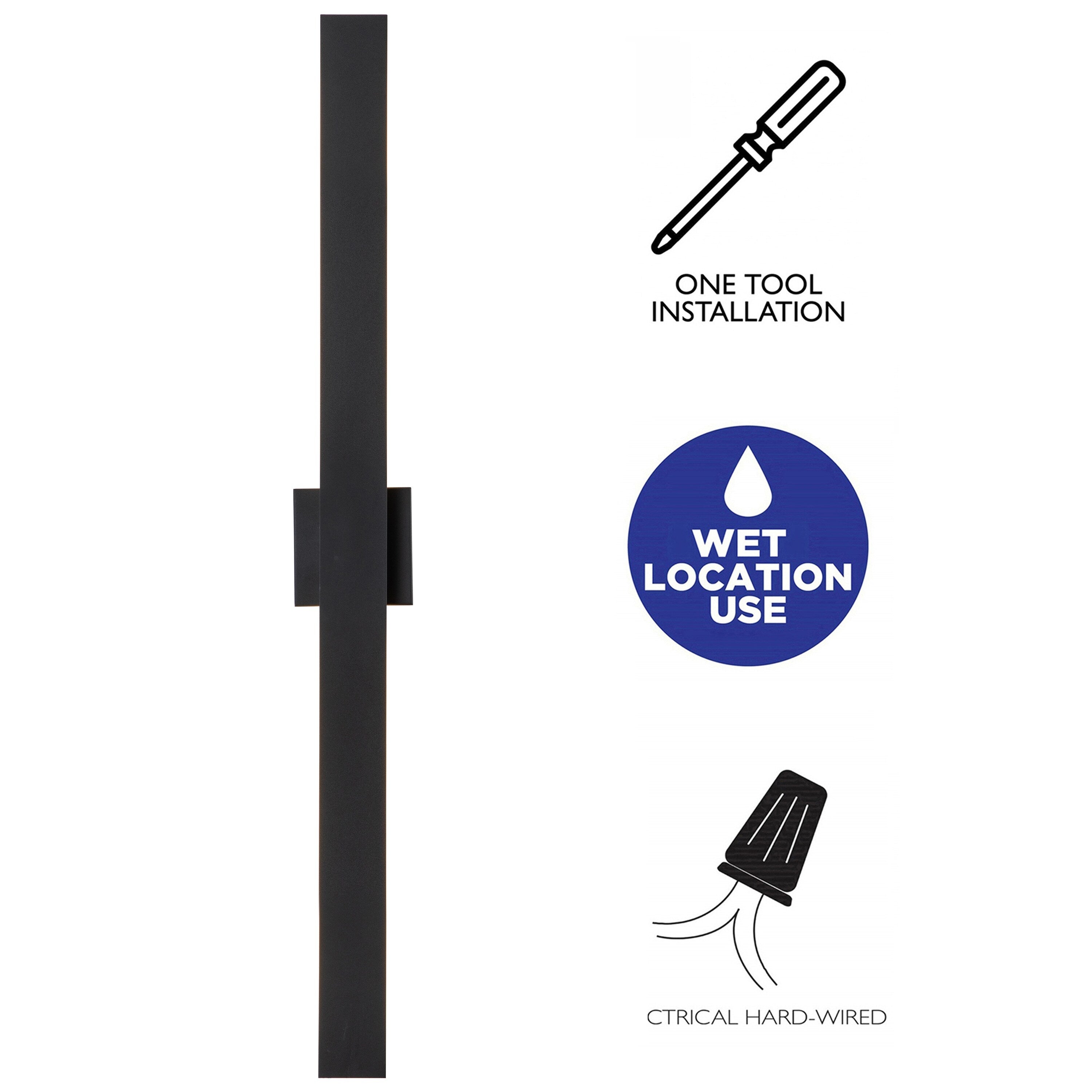 Applique murale d'extérieur à 2 lumières C Cattleya en aluminium noir mat à LED