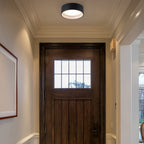 Plafonnier encastré à LED intégré C Cattleya noir et bois 3CCT