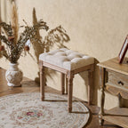 Tabouret de pied et tabouret de coiffeuse rembourrés vintage français CO-Z