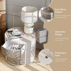 Table de chevet en bois massif marron vintage COSIEST avec tiroirs