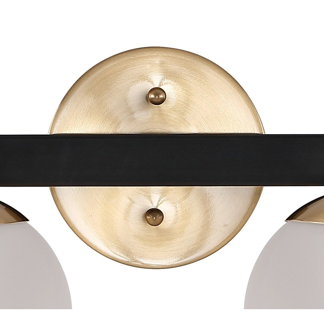 Cecil Globe Meuble-lavabo moderne contemporain à LED en métal et verre dépoli, par JONATHAN Y