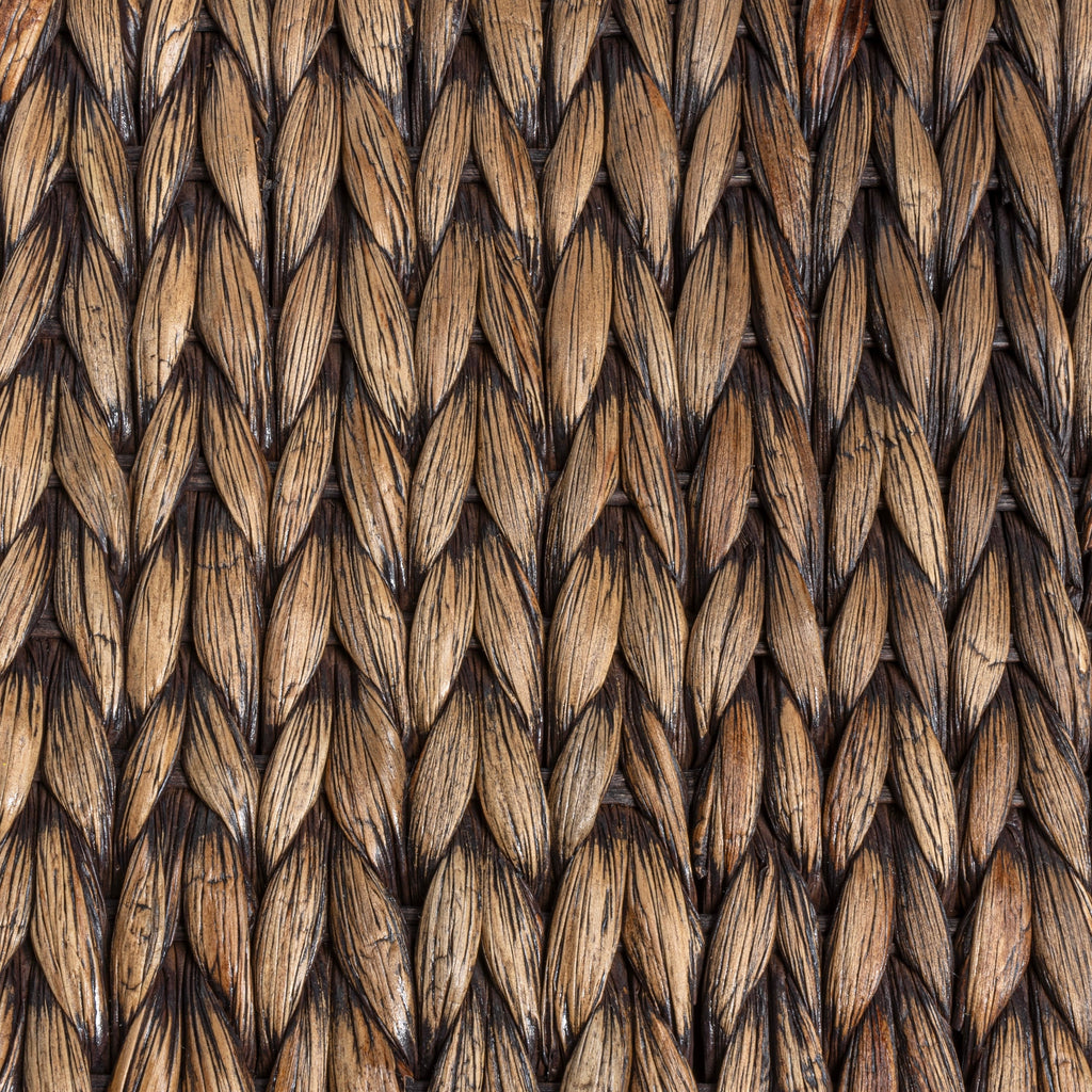 Happimess Bac de rangement sous le lit en jacinthe/bois avec roulettes et poignées