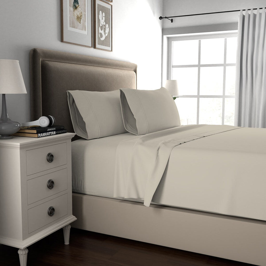 Parure de draps infroissables en mélange de coton de luxe Color Sense 800 fils