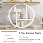 Console d'entrée, table de canapé industrielle à 4 niveaux derrière le canapé