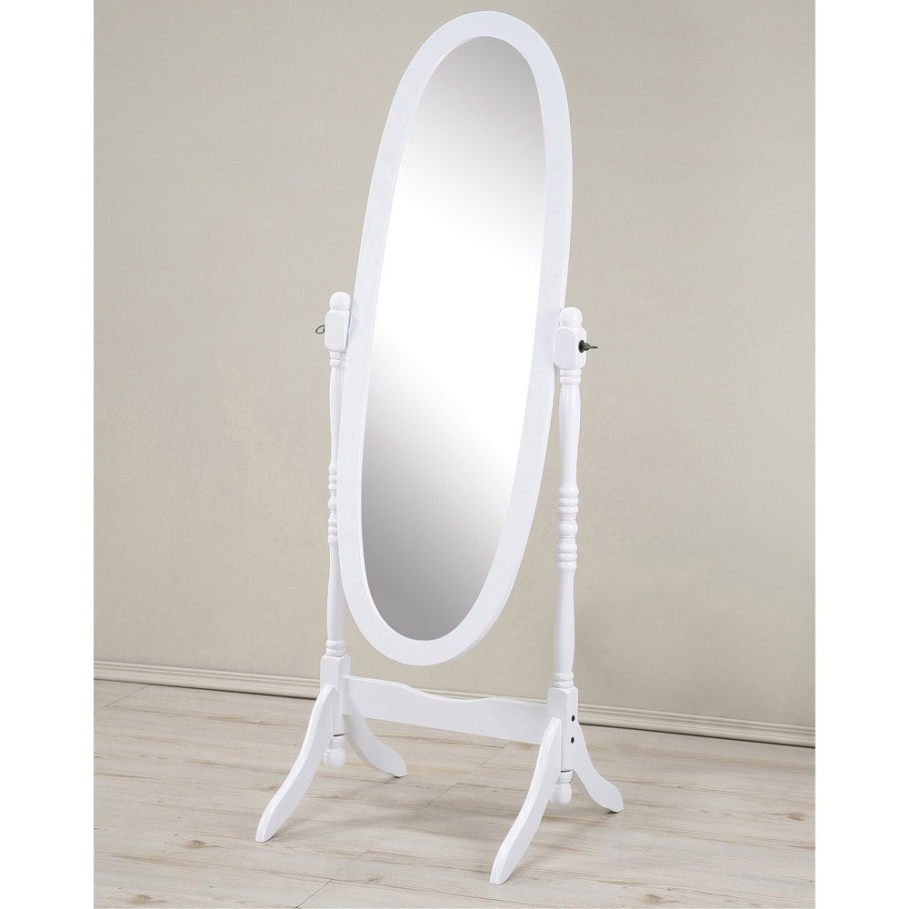 Miroir cheval traditionnel en bois de style Copper Grove Monks Hood de Roundhill Furniture