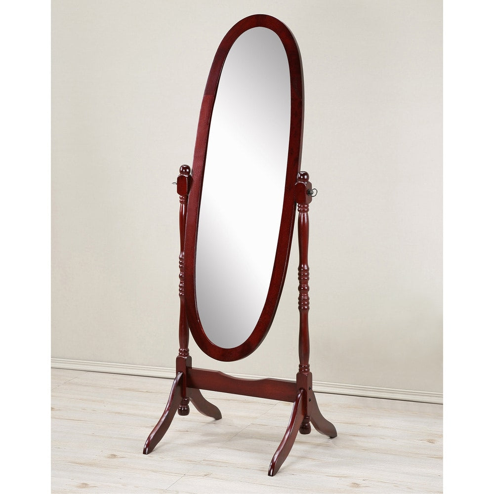 Miroir cheval traditionnel en bois de style Copper Grove Monks Hood de Roundhill Furniture