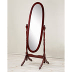 Miroir cheval traditionnel en bois de style Copper Grove Monks Hood de Roundhill Furniture
