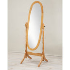 Miroir cheval traditionnel en bois de style Copper Grove Monks Hood de Roundhill Furniture