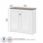 Armoire de rangement Fairview avec portes et étagères par Bush Furniture - 31,73 L x 12,76 l x 30,71 H