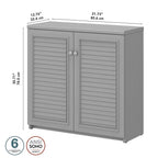 Armoire de rangement Fairview avec portes et étagères par Bush Furniture - 31,73 L x 12,76 l x 30,71 H