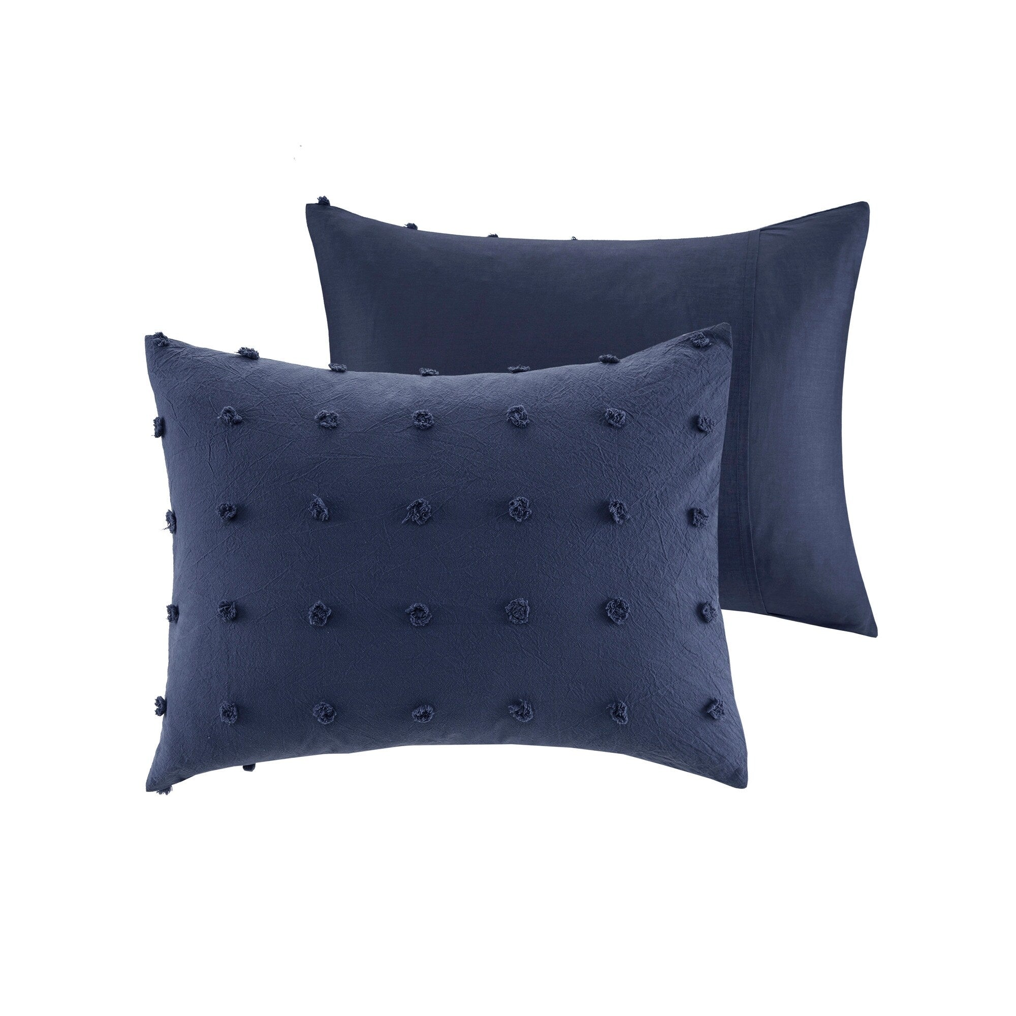 Parure de lit en jacquard de coton et maïs au design intelligent avec taies d'oreiller et coussins décoratifs